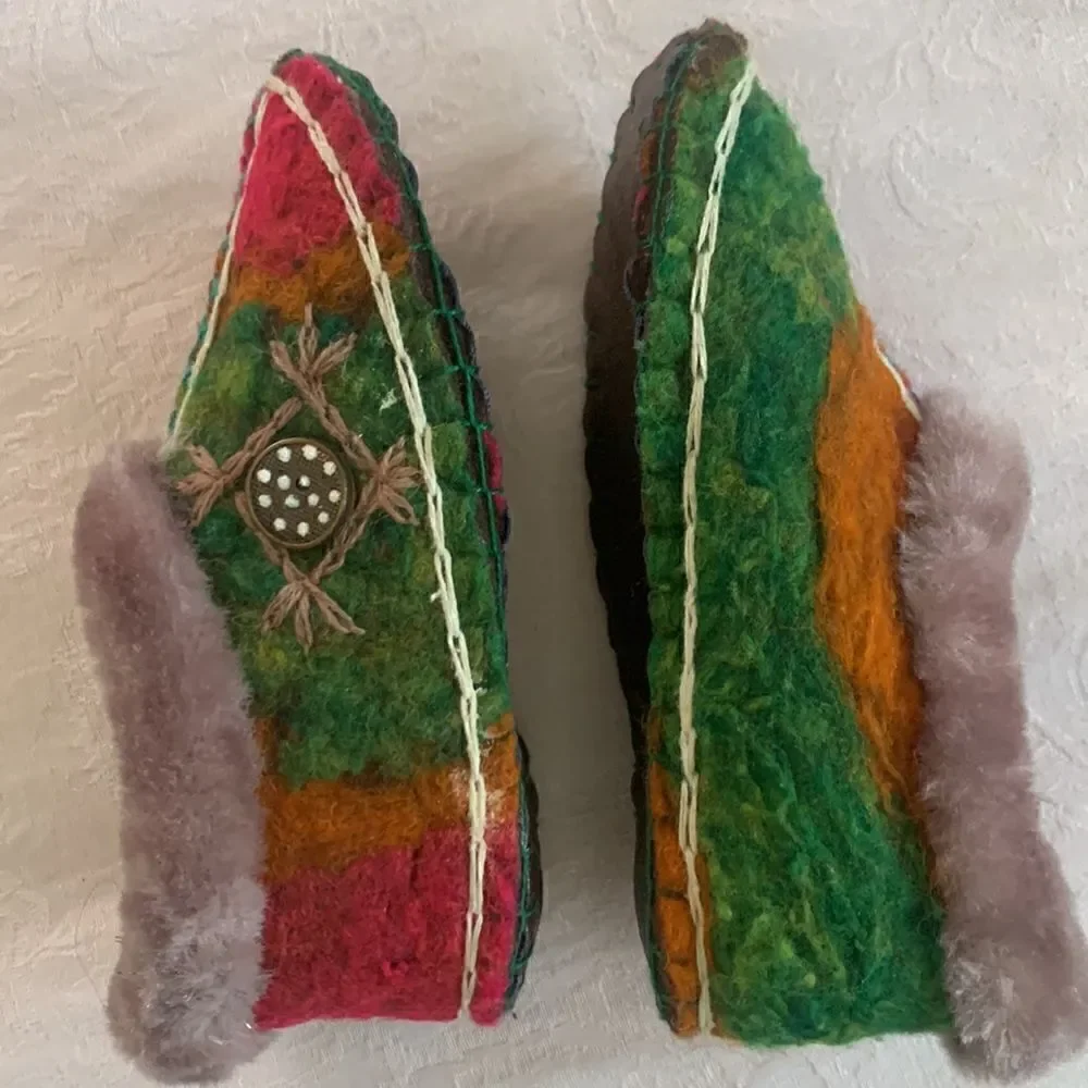 Slippers Hand Crafted Felted Wool Shoes  Baby Kid